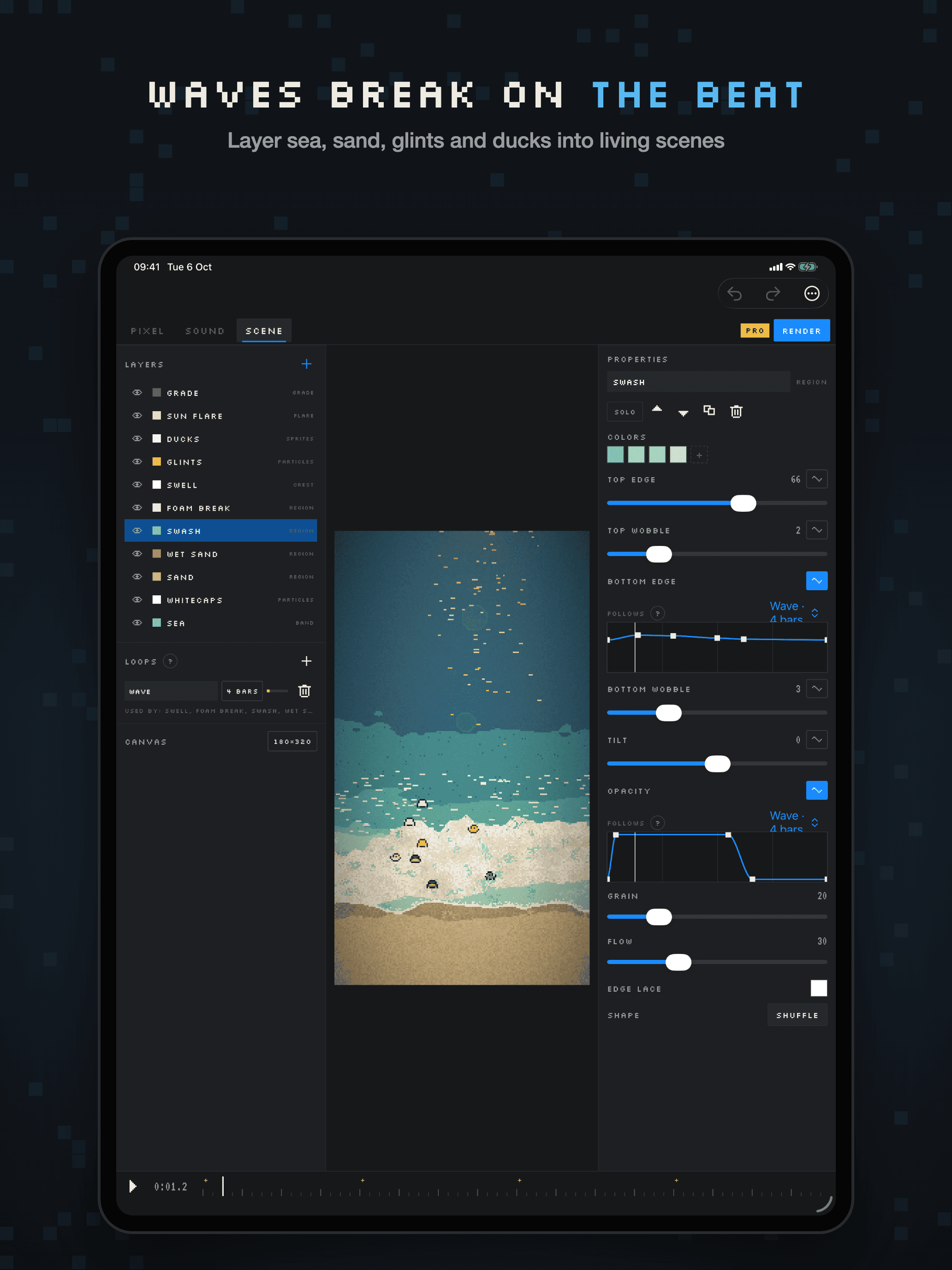 Quaxel scene editor on iPad